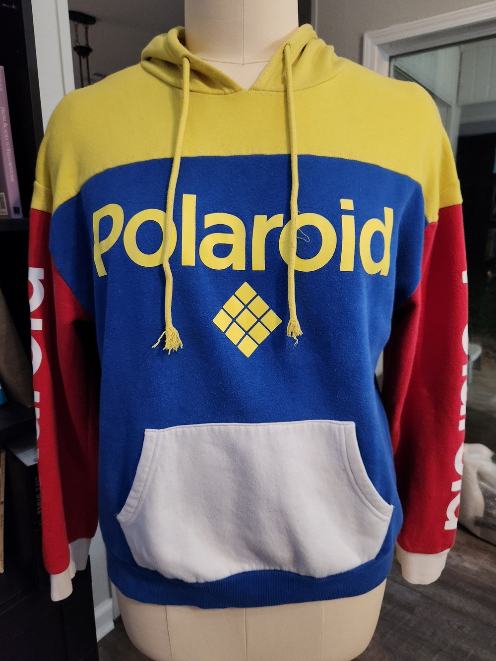 Polaroid Men's Colorblock Hoodie - Blue, Yellow & Red